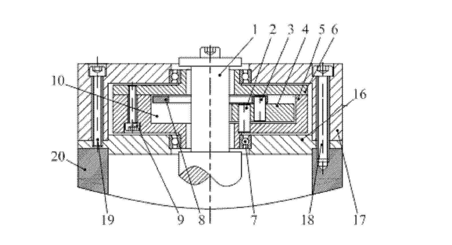 Radial protection bearing device for automatically eliminating radial clearance of rolling bearing inner ring