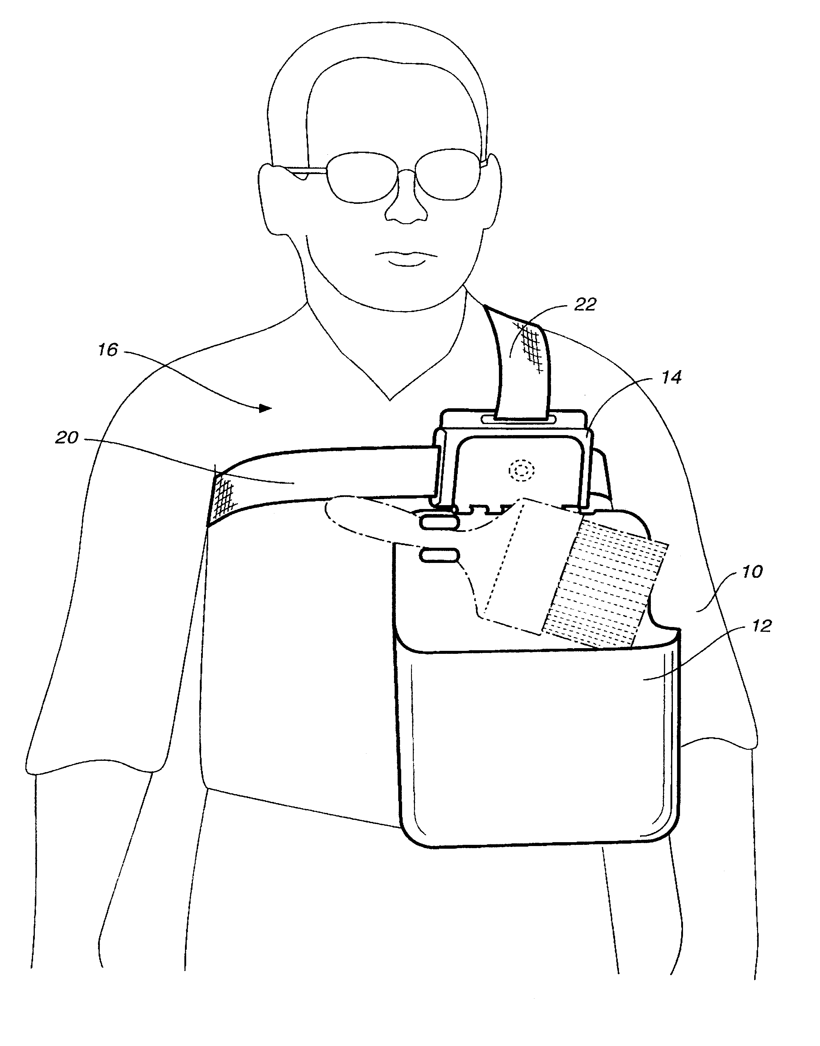 Chest-mounted paint carrier