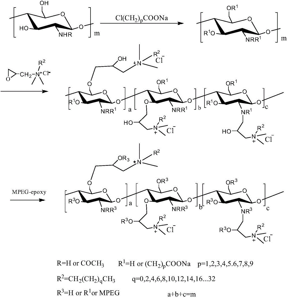 Preparation method of chitosan type crude oil desalting demulsifier