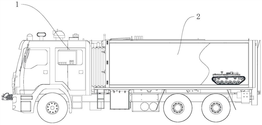 Automatic operation control system of vehicle-mounted robot