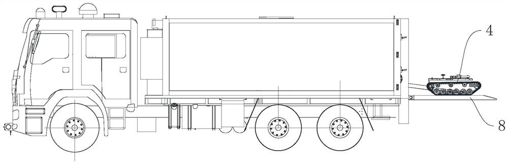 Automatic operation control system of vehicle-mounted robot