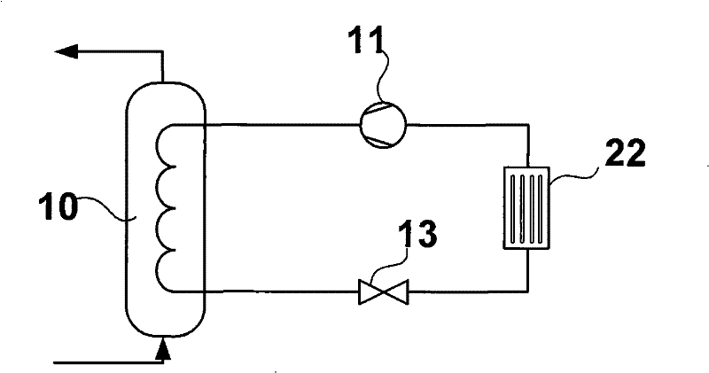 Heating system for compression heat pump and heating method thereof