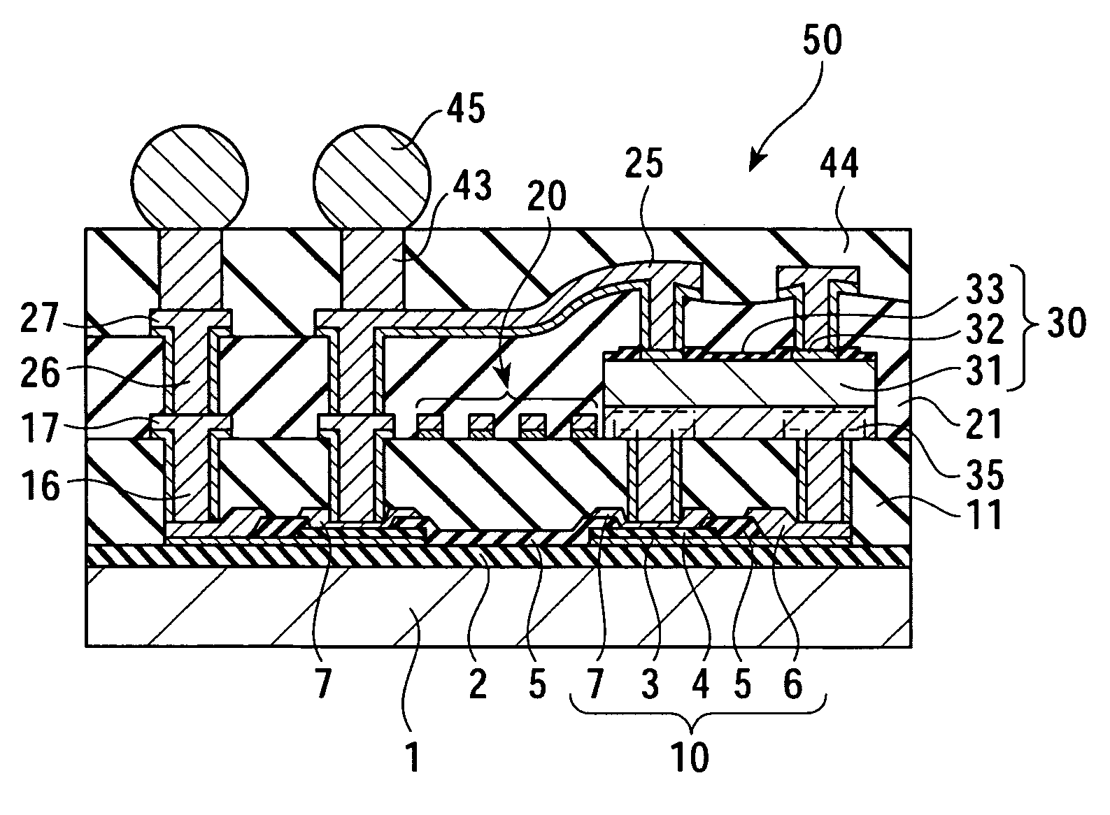 Semiconductor device, package structure thereof, and method for manufacturing the semiconductor device