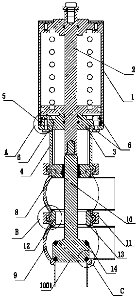 Single seated valve