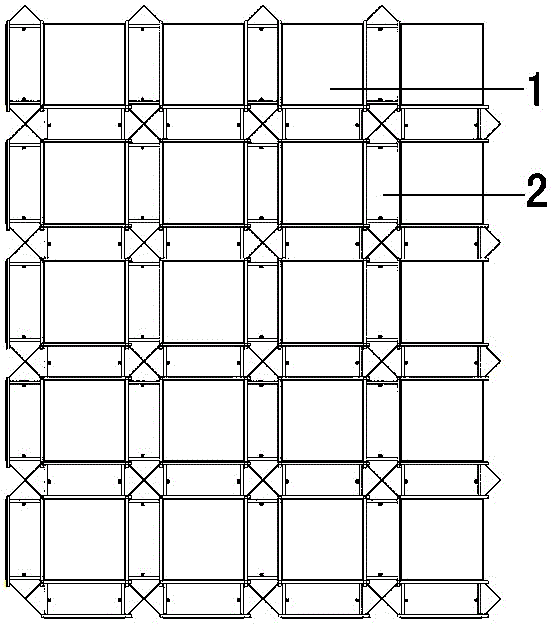 Large-area stainless steel ceiling anti-deformation structure