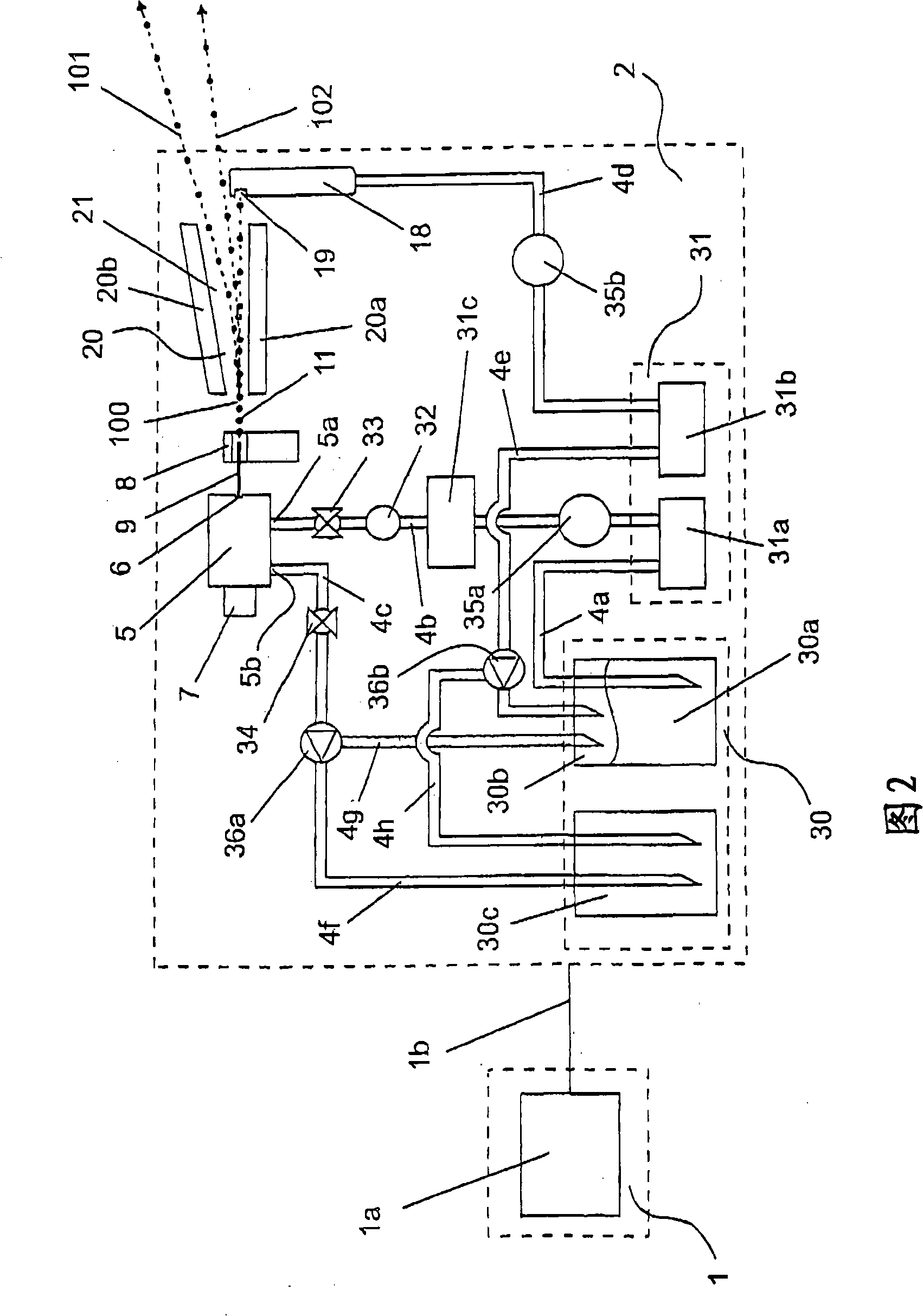 Method and system for metering and applying a reagent liquid