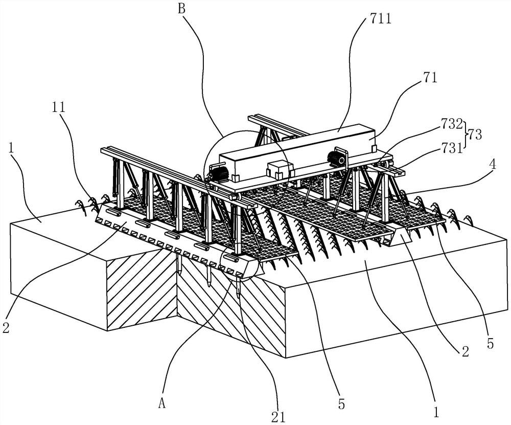 Construction structure and method of high standard farmland