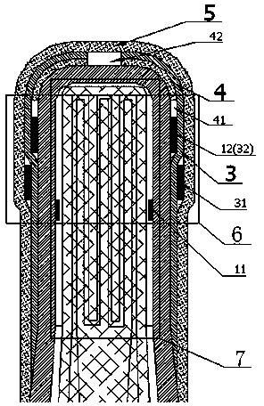 Conical double cell wide-band oxygen sensor and manufacture method thereof