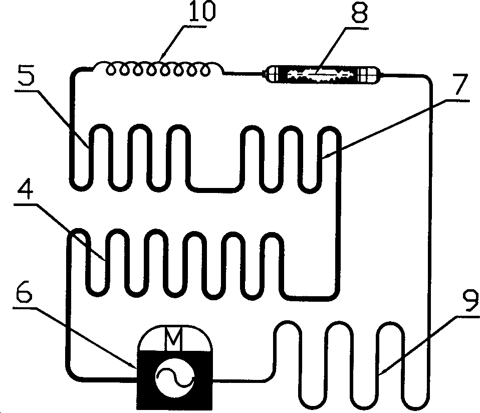 Direct cooling type refrigerator with multitemperature/temperature-changing zones in same chamber