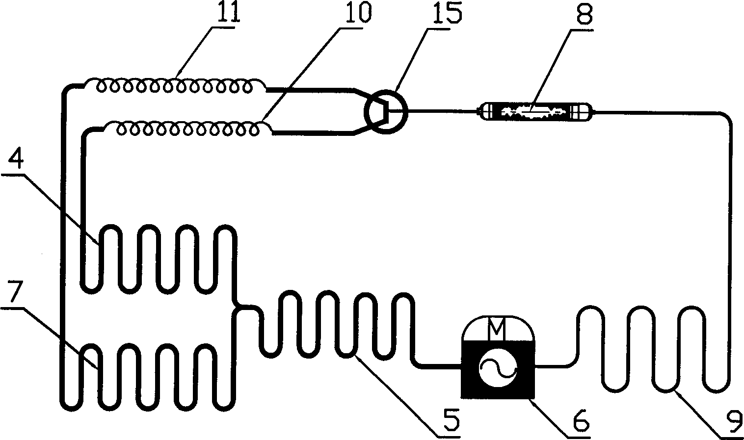 Direct cooling type refrigerator with multitemperature/temperature-changing zones in same chamber