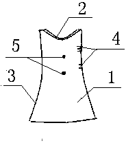 Tangram type health-care garment