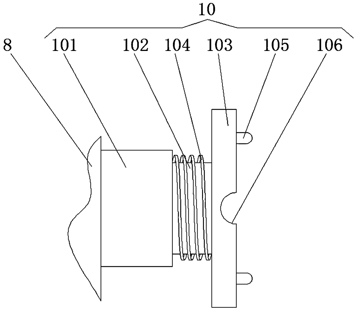 Split-type axial connecting device