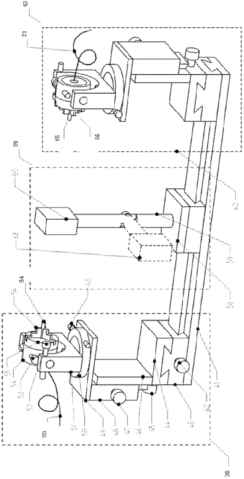 Space adjustment mechanism for aligning polarization-maintaining fiber collimators, device and alignment method thereof