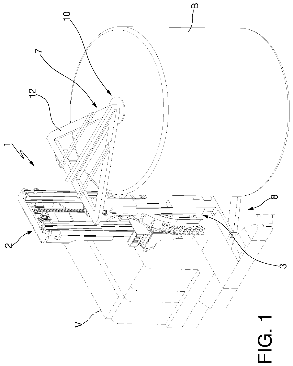 Device for handling reels