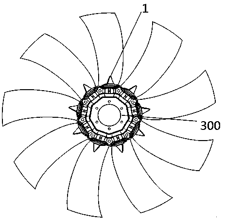Axial flow impeller with cut blades