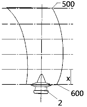 Axial flow impeller with cut blades