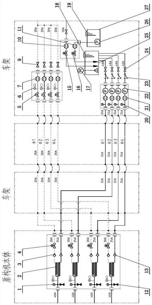 A foam air multi-stage adjustment device for shield tunneling