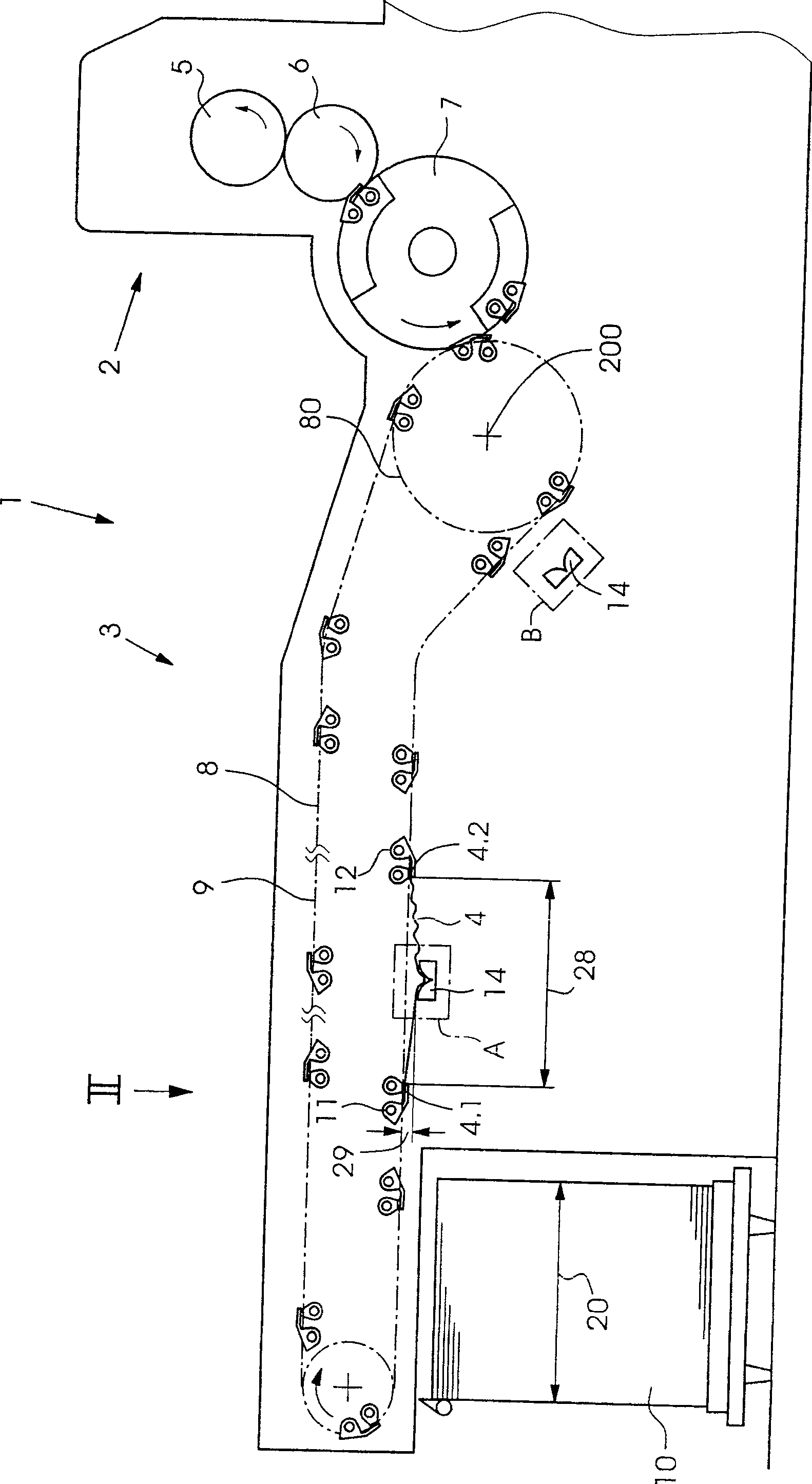 Machine for processing sheet made of printing carriers