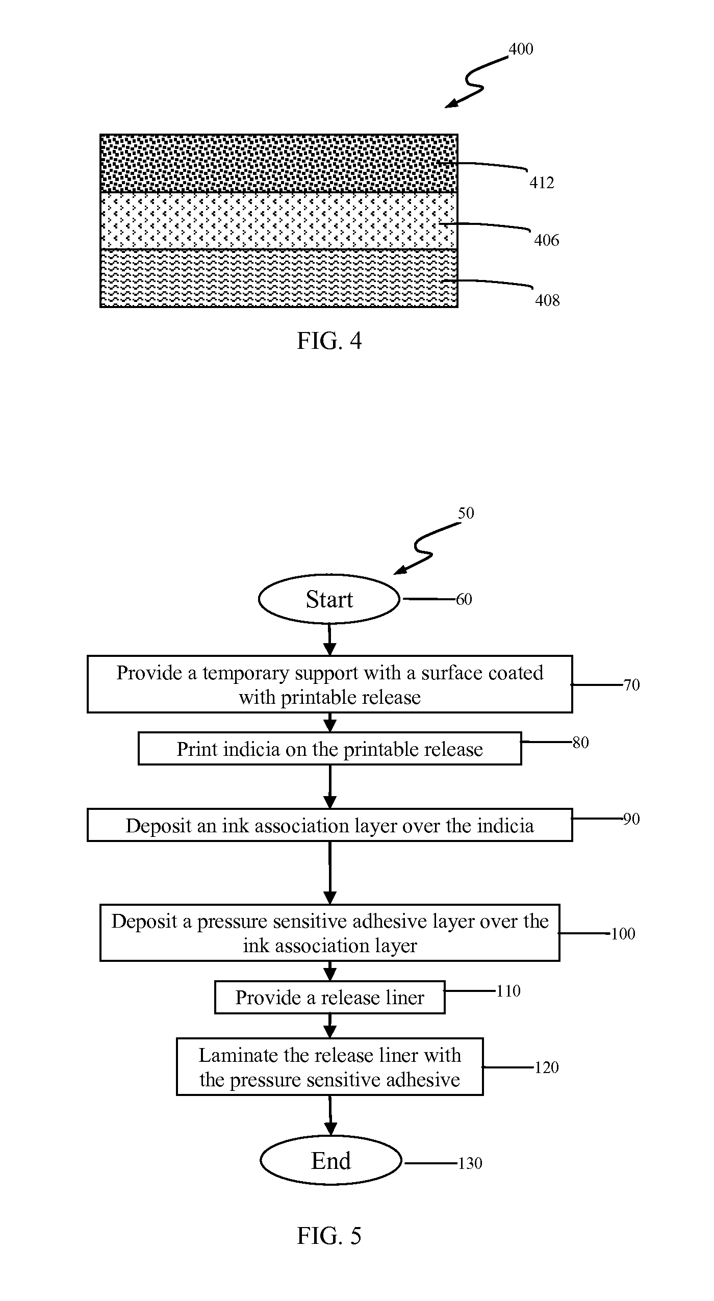 Pressure sensitive labels for use in a cold transfer method and process for making
