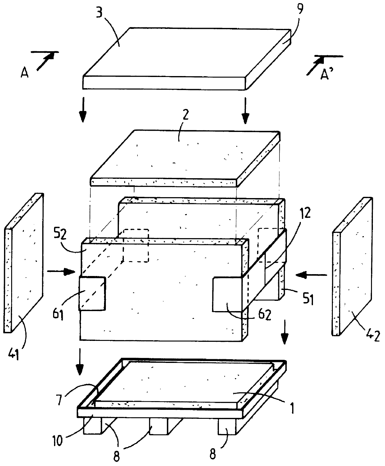 Insulating foldable box for transportation and packaging purposes