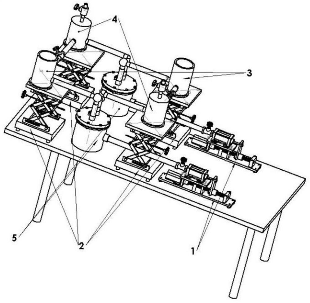 Multifunctional combined type simulation circulation experiment table