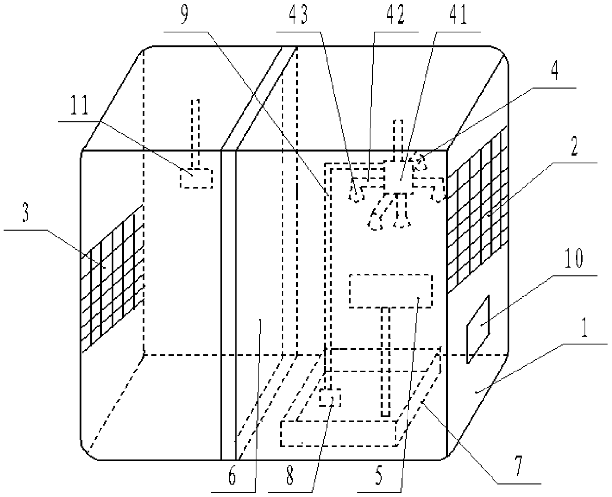 A hanging air purifier