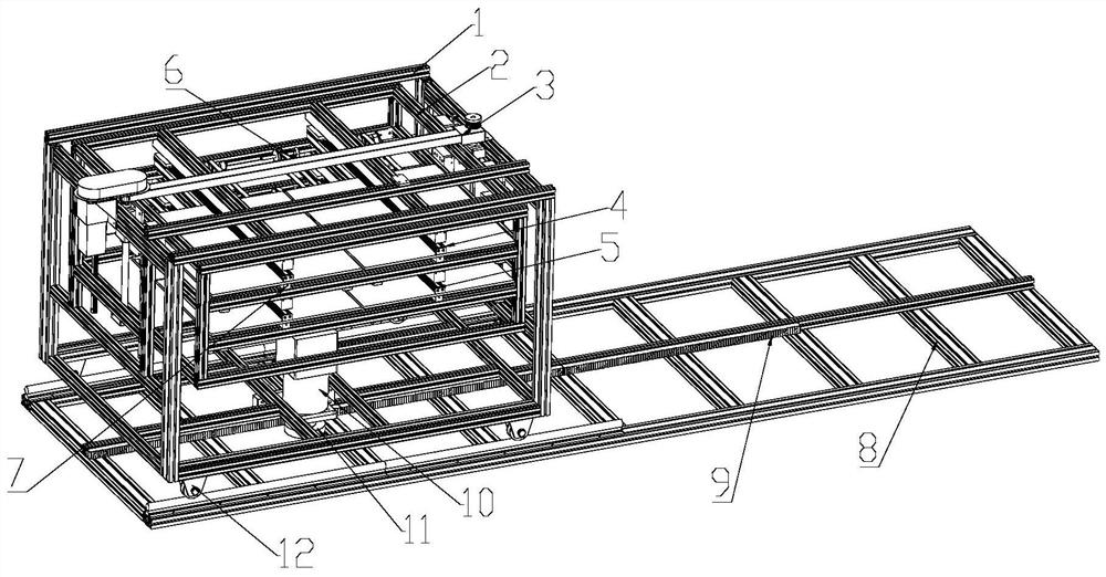 Automatic feeding and discharging device based on digital control drilling machine for circuit board