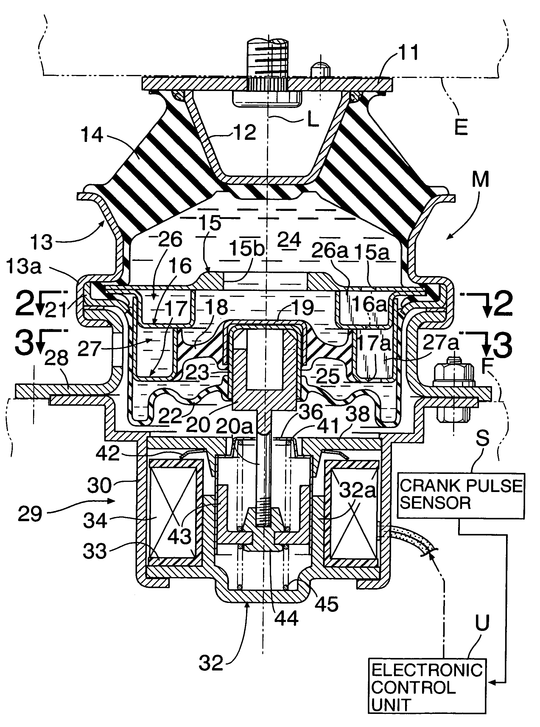 Anti-vibration support system for engine