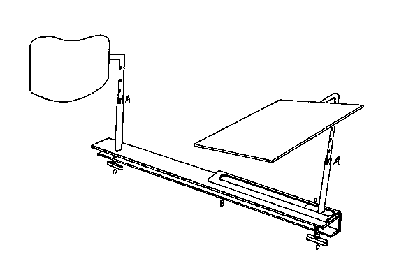Folding computer table and chair capable of being used on bed