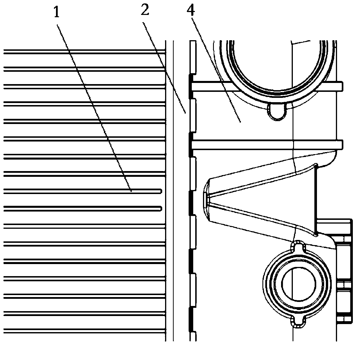 Integrated type dual-cavity radiator sealing structure