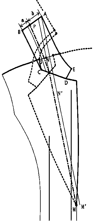 Method for drawing flip collar structure of suit