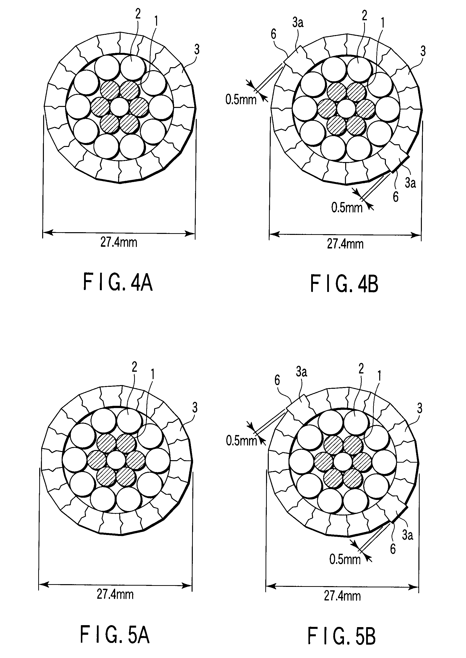 Polygonal overhead cable