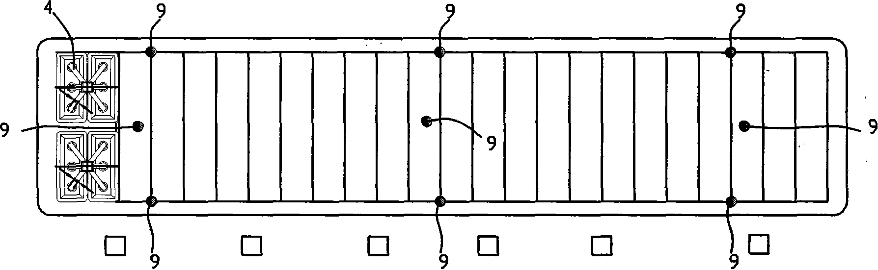 Coke particle baking startup method for pre-baked anode aluminum electrolytic cell and structure thereof