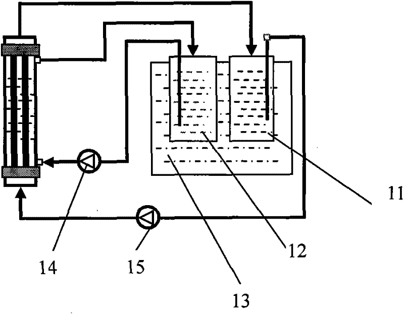 Desalination method by membrane vaporization absorption