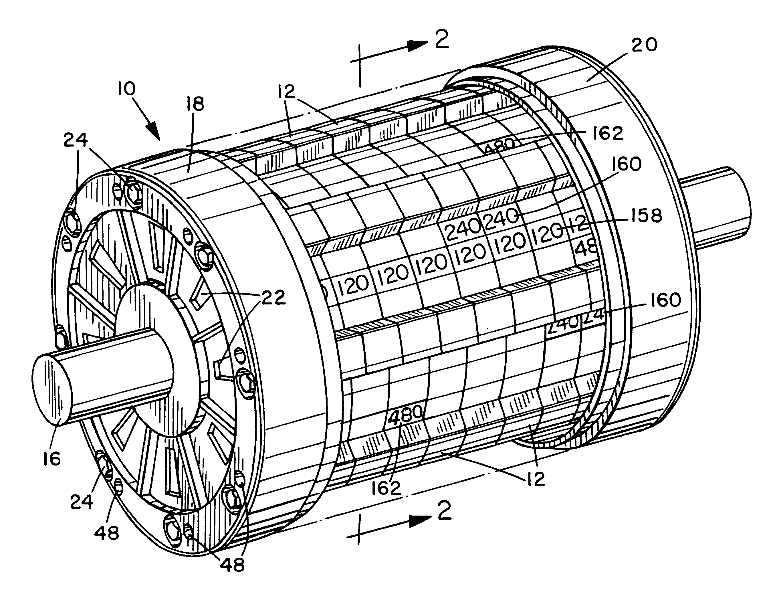 Method for selectively coupling layers of a stator in a motor/generator