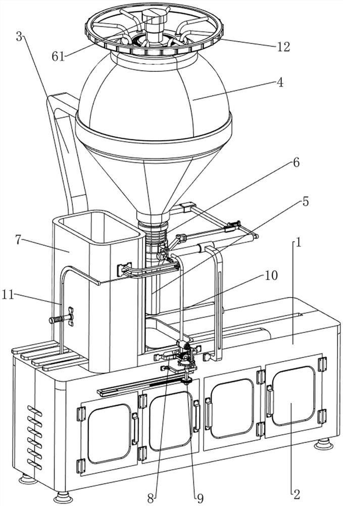 Efficient separate packaging device for PP compatilizer production