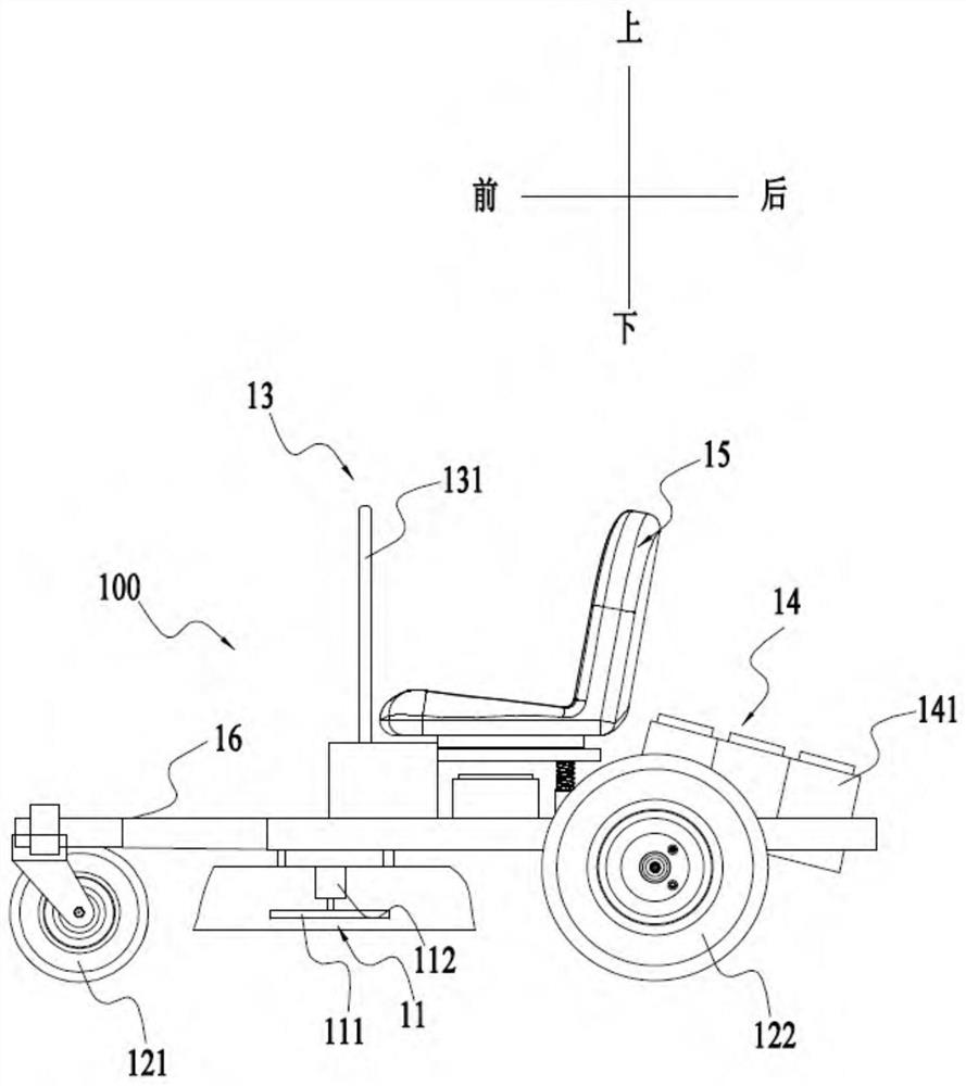 Riding type mower and charging method thereof