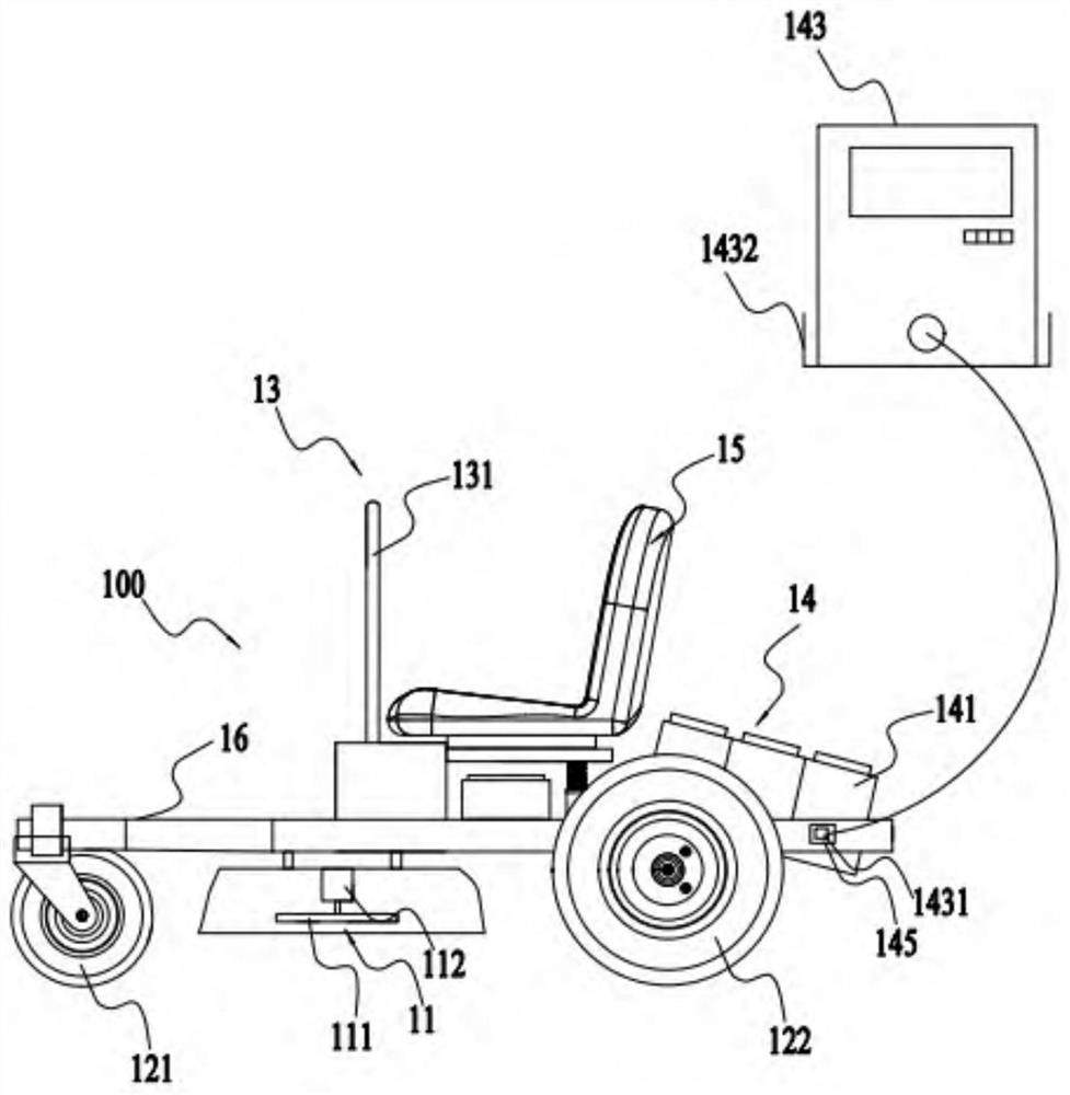Riding type mower and charging method thereof