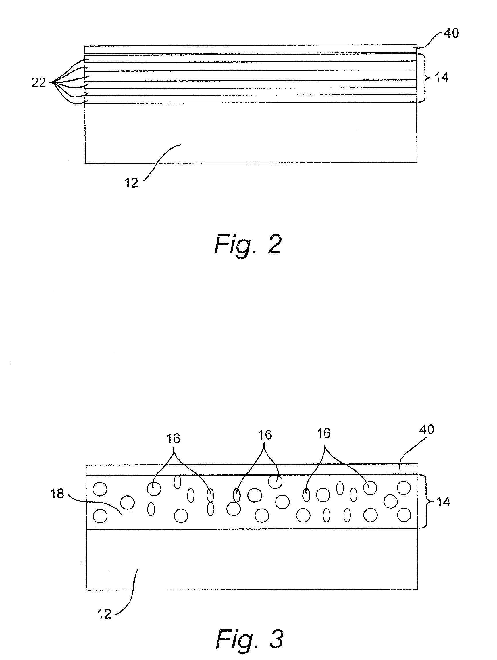 Vibration damping novel surface structures and methods of making the same
