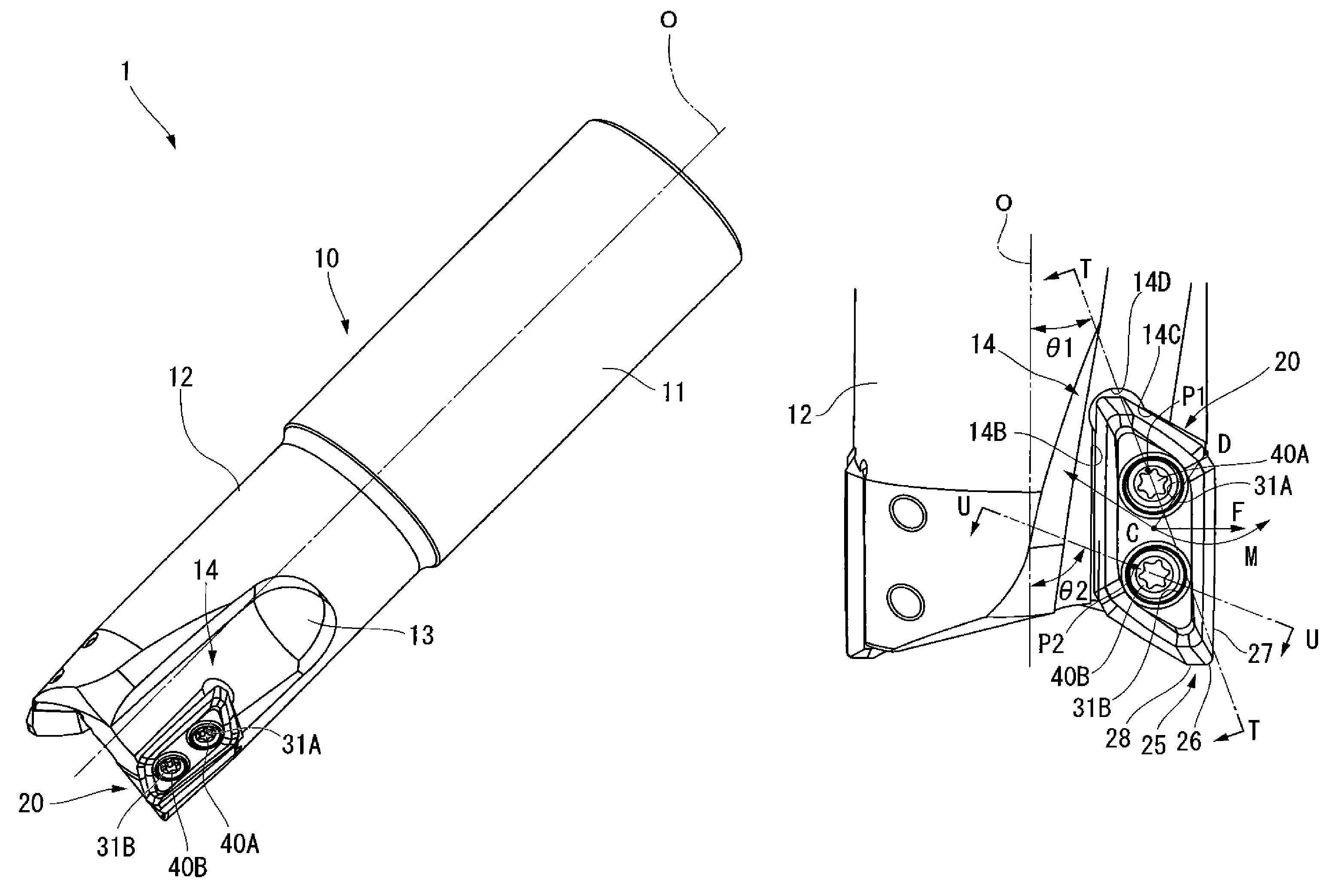 Insert type cutting instrument and insert, method for attaching insert to insert main body