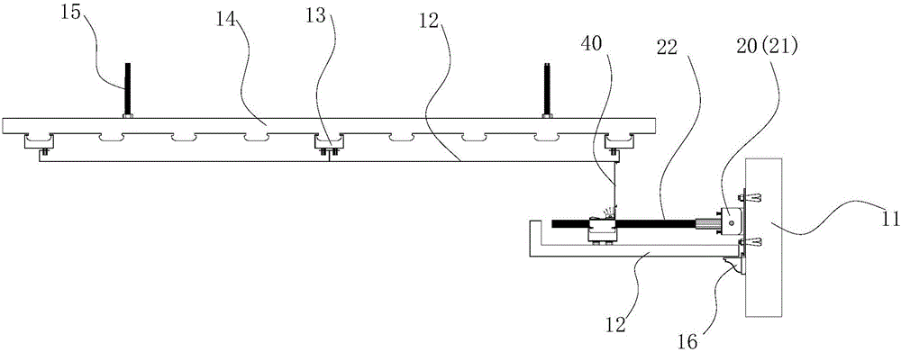 Connection part for installing ceiling, installation structure and installation method