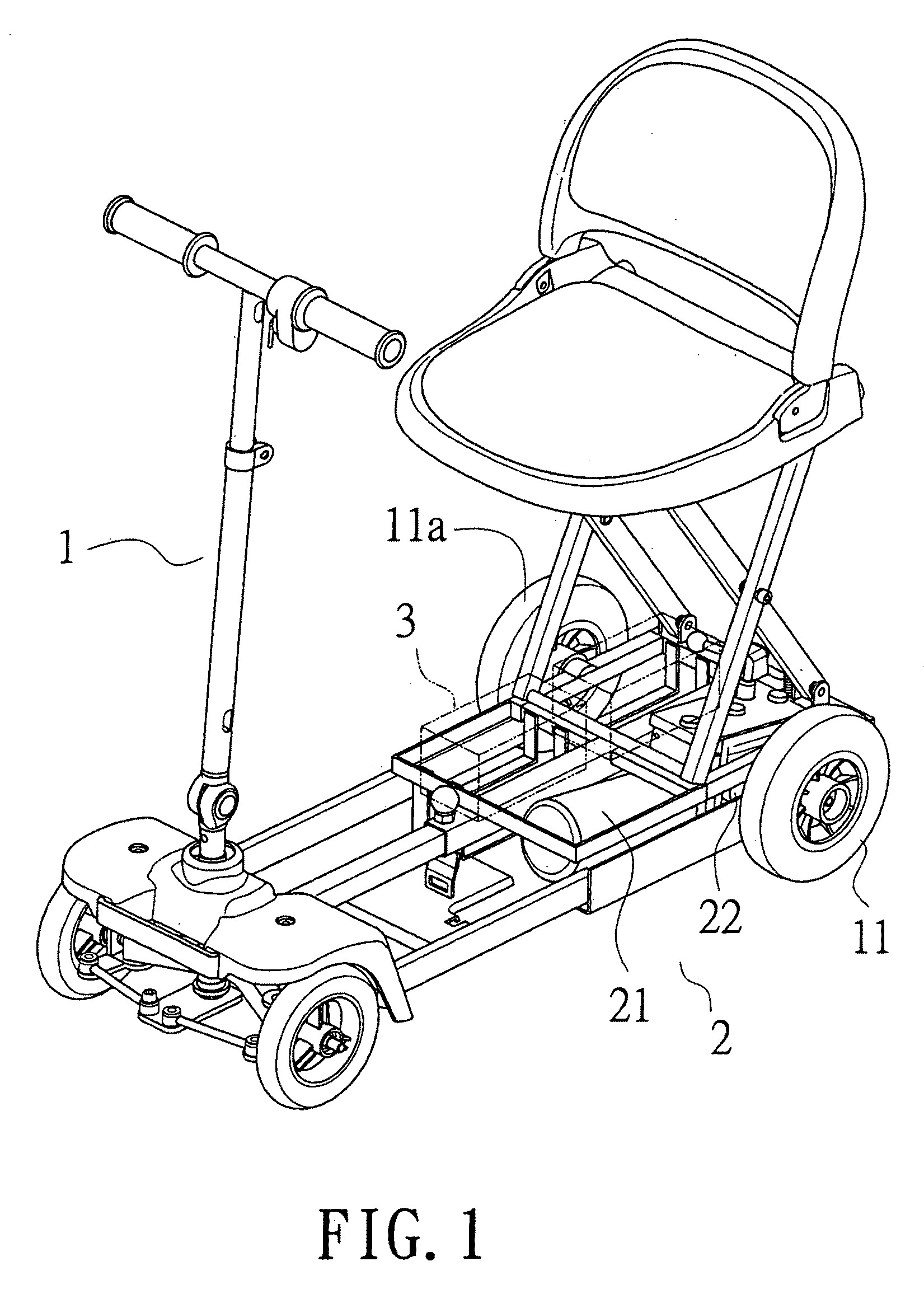 Power transmission structure of scooter