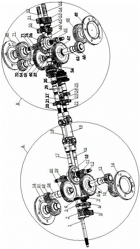 Tractor transmission mechanism