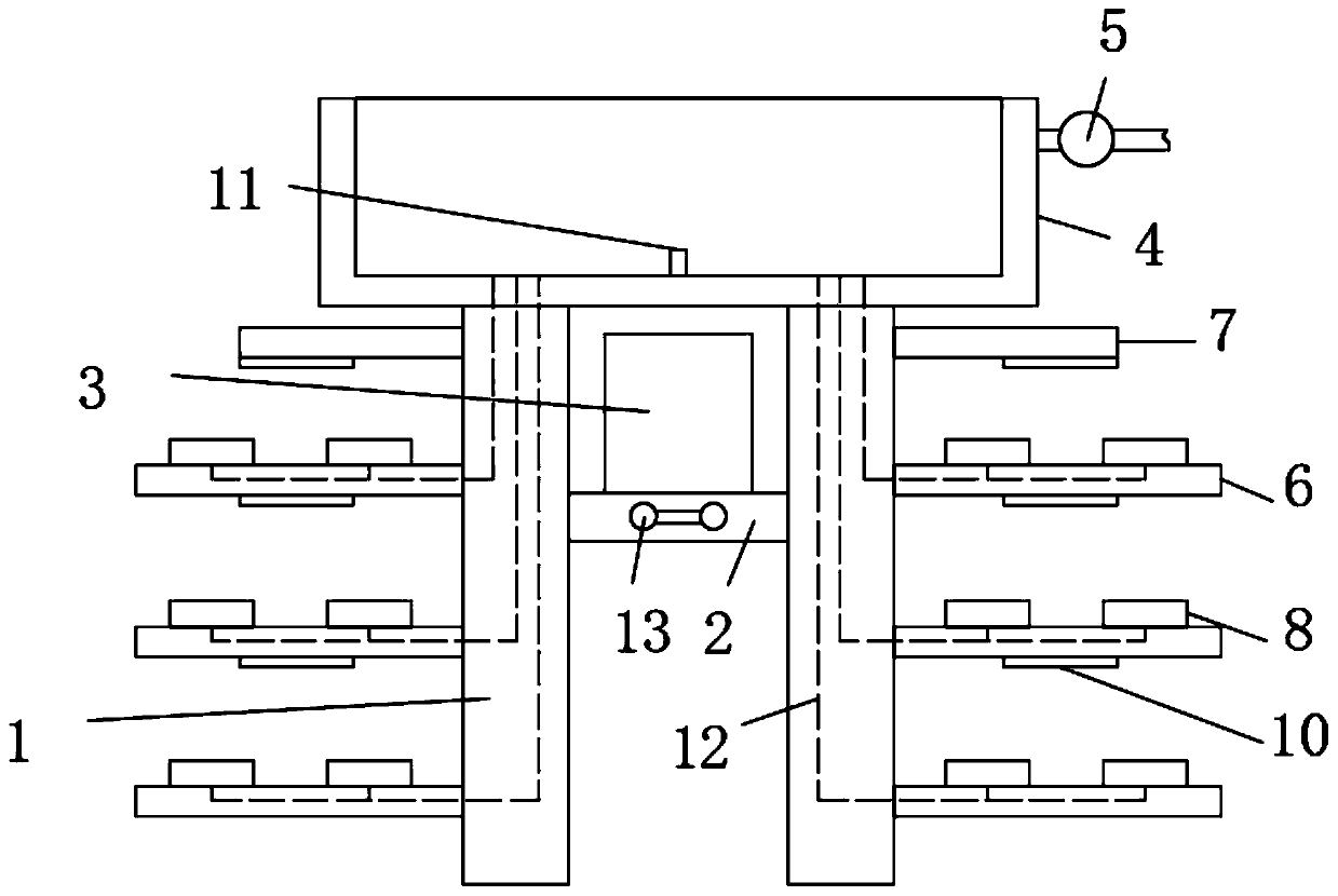 Indoor intelligent building decoration flower stand and control system thereof