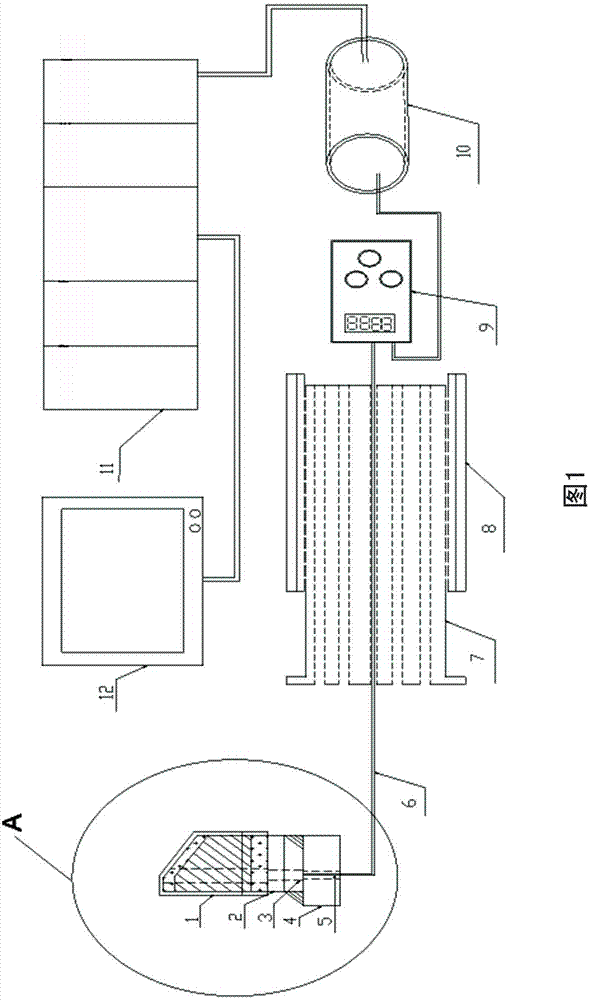 Detection device and detection method for wear loss of shield machine cutter