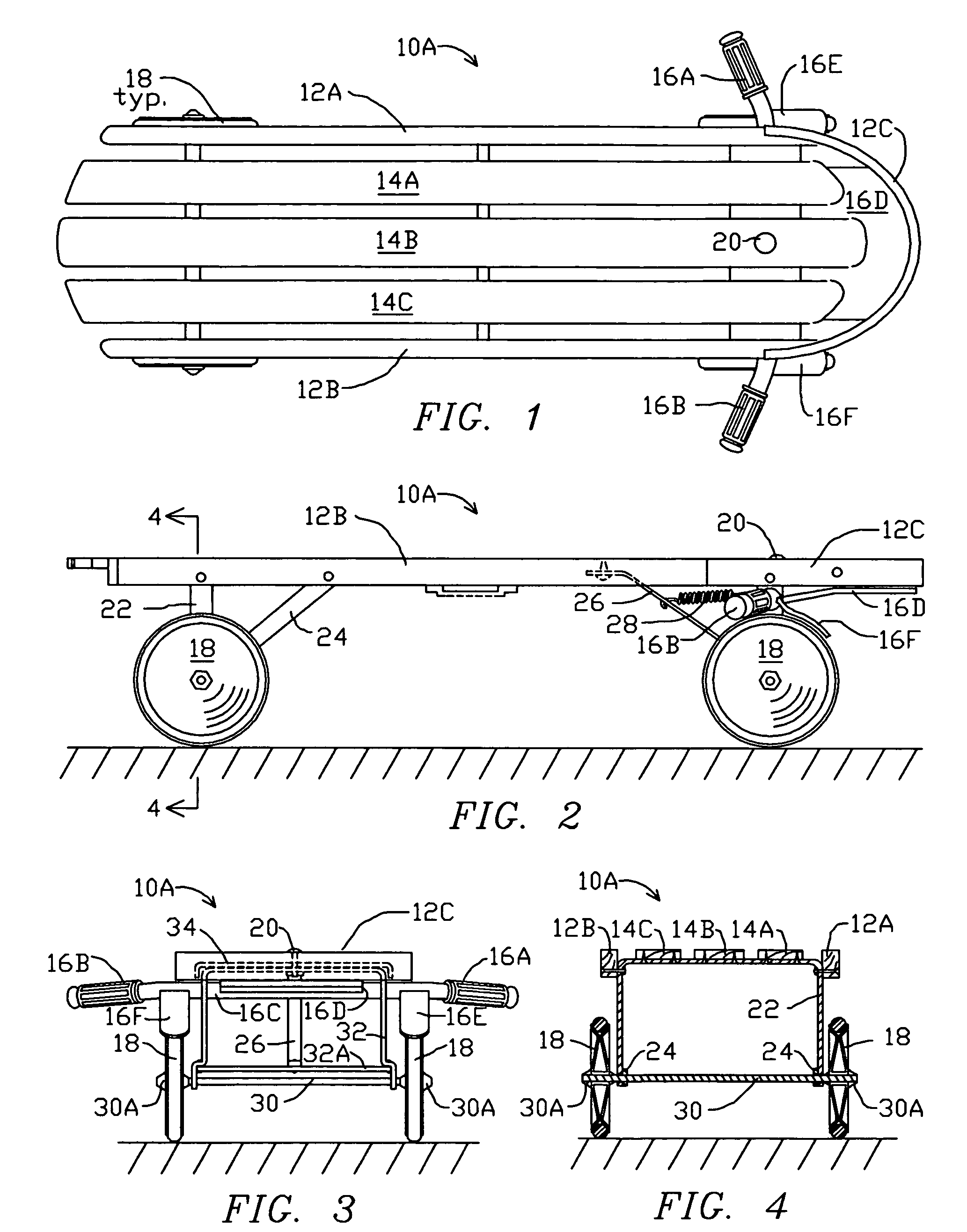 Convertible coaster/sled with steering/braking handlebar