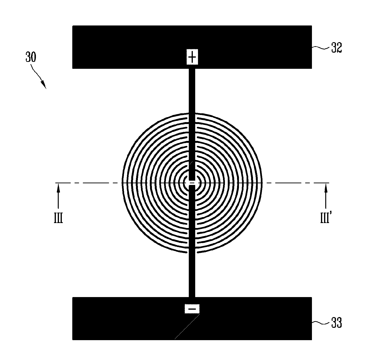 Interdigitated electrode for electronic device and electronic device using the same
