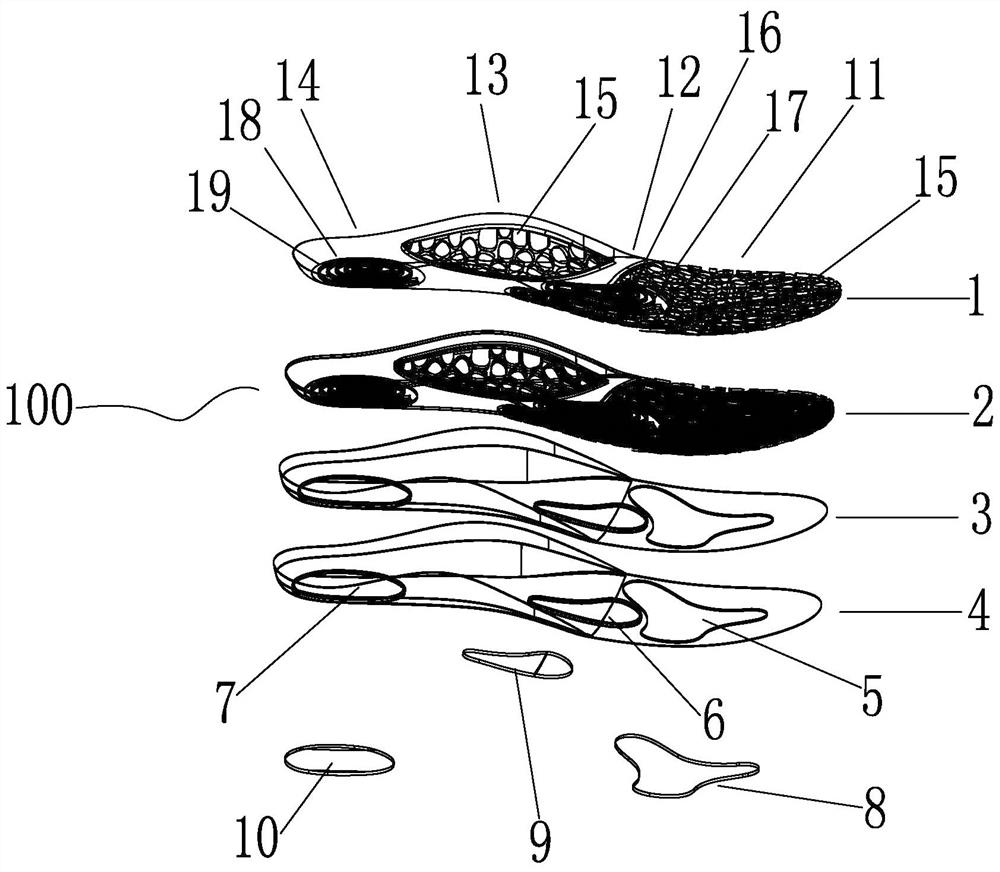 A snow sports insole