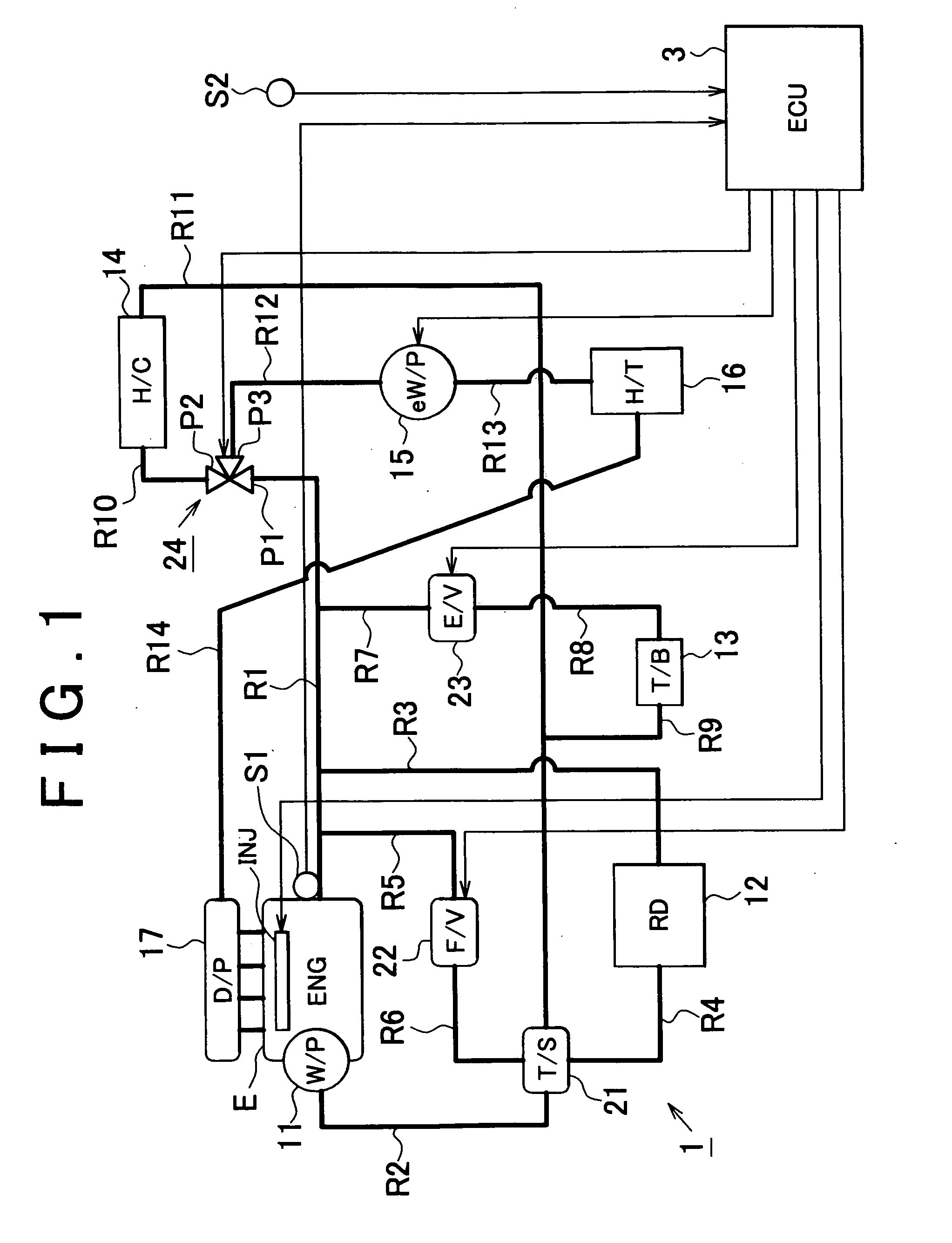 Engine cooling device and engine cooling method