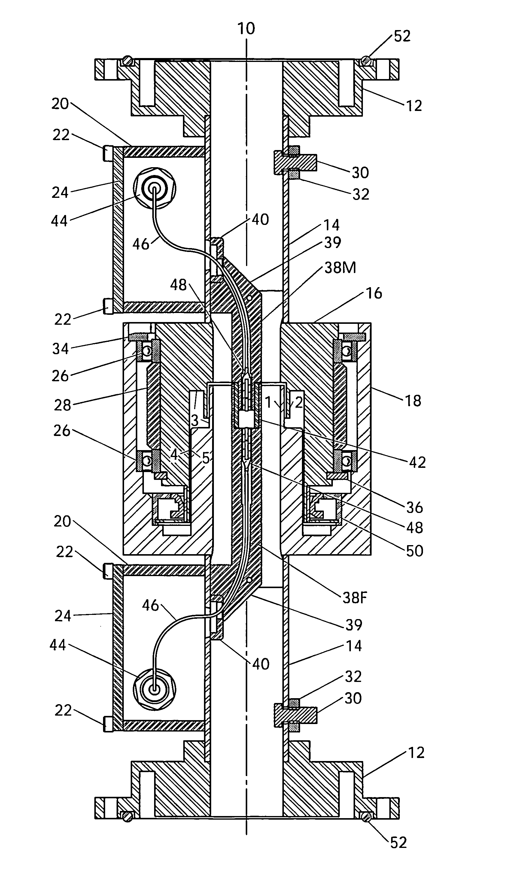 Rotary joint for radio frequency electromagnetic waves and light waves